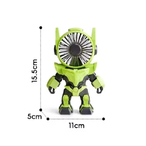 quạt mini robot 3 cấp độ gió cực mát sạc usb tiện lợi