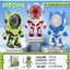 quạt mini robot 3 cấp độ gió cực mát sạc usb tiện lợi
