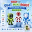 quạt mini robot 3 cấp độ gió cực mát sạc usb tiện lợi