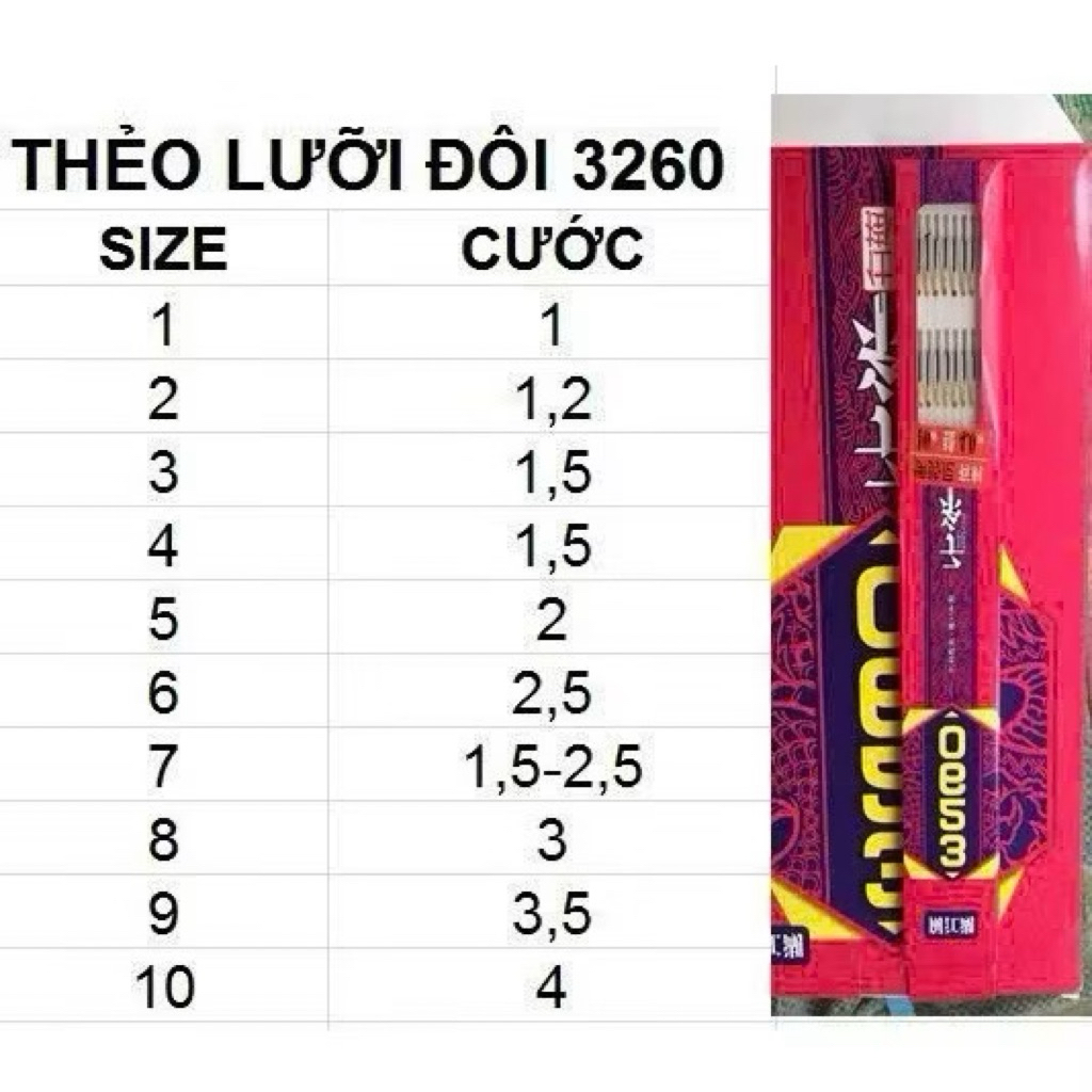 Thẻo Lưỡi Đôi Buộc Sẵn Có Ngạnh và Không Ngạnh 3260