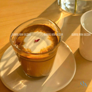 SET 6 Ly Thủy Tinh DECOR Chịu Nhiệt MIỆNG SÓNG Phong Cách VINTAGE | Thủy Tinh BASIC Loại Đẹp, Cao Cấp