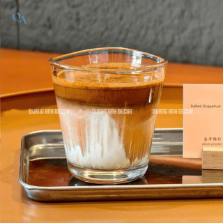SET 6 Ly Thủy Tinh DECOR Chịu Nhiệt MIỆNG SÓNG Phong Cách VINTAGE | Thủy Tinh BASIC Loại Đẹp, Cao Cấp