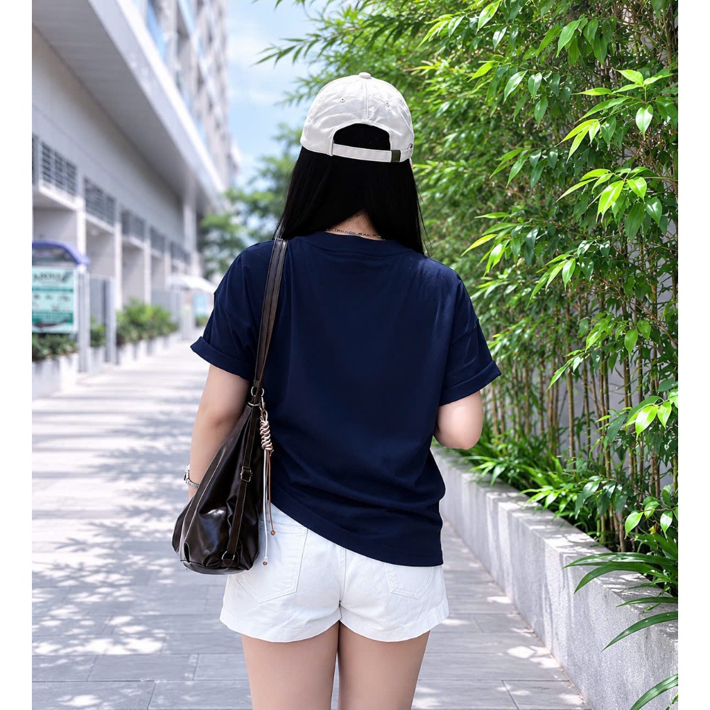 Áo Thun NANCY STORE  Cotton Cổ Tròn Nam Nữ