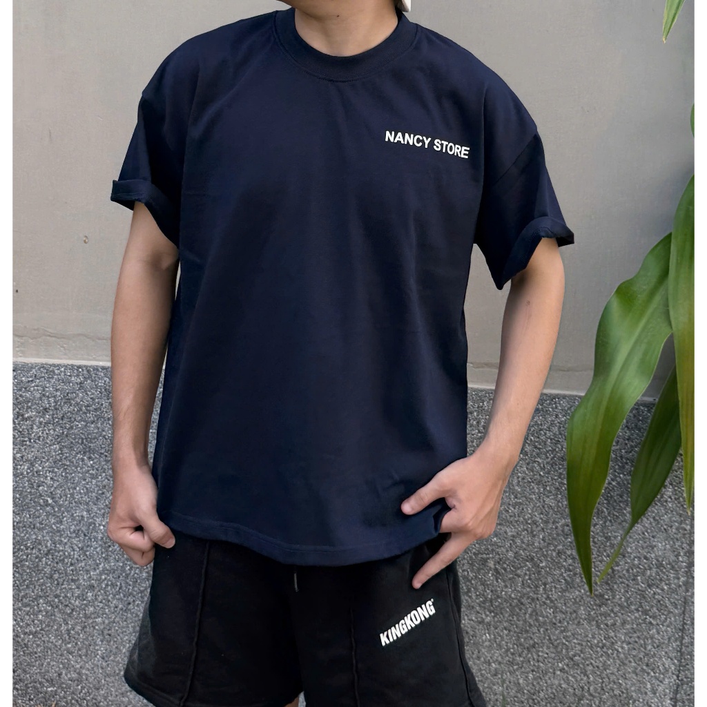 Áo Thun NANCY STORE  Cotton Cổ Tròn Nam Nữ