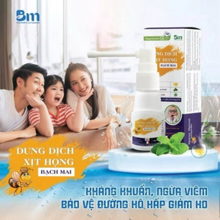 Dung Dịch Xịt Họng Thảo Dược Bạch Mai, Giúp Giảm Ho, Đau Rát Họng, Lọ 25ml