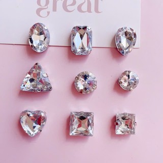 ✨ Set Charm Resin DIY Kim Cương Pha Lê Ánh Gương Luxury Mix Shape ✨