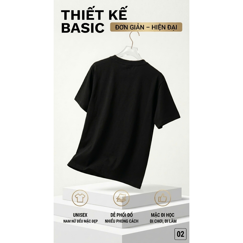 Áo thun unisex form rộng oversize cotton co giãn mặc mát nam nữ