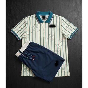 Bộ Quần Áo Thể Thao Nam Cổ Bẻ Cao Cấp, Đồ Bộ Polo Thể Thao Kẻ Sọc Họa Tiết Vợt Tennis Thoáng Khí Đi Chơi H6