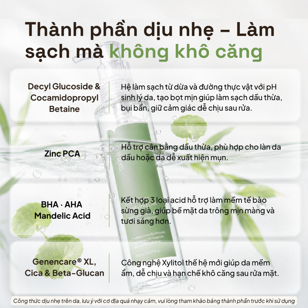 Gel Rửa Mặt SKINLOG ClearSync Purifying Gel 150ml - Sạch Thoáng, Loại Bỏ Dầu Thừa, Không Gây Khô Da