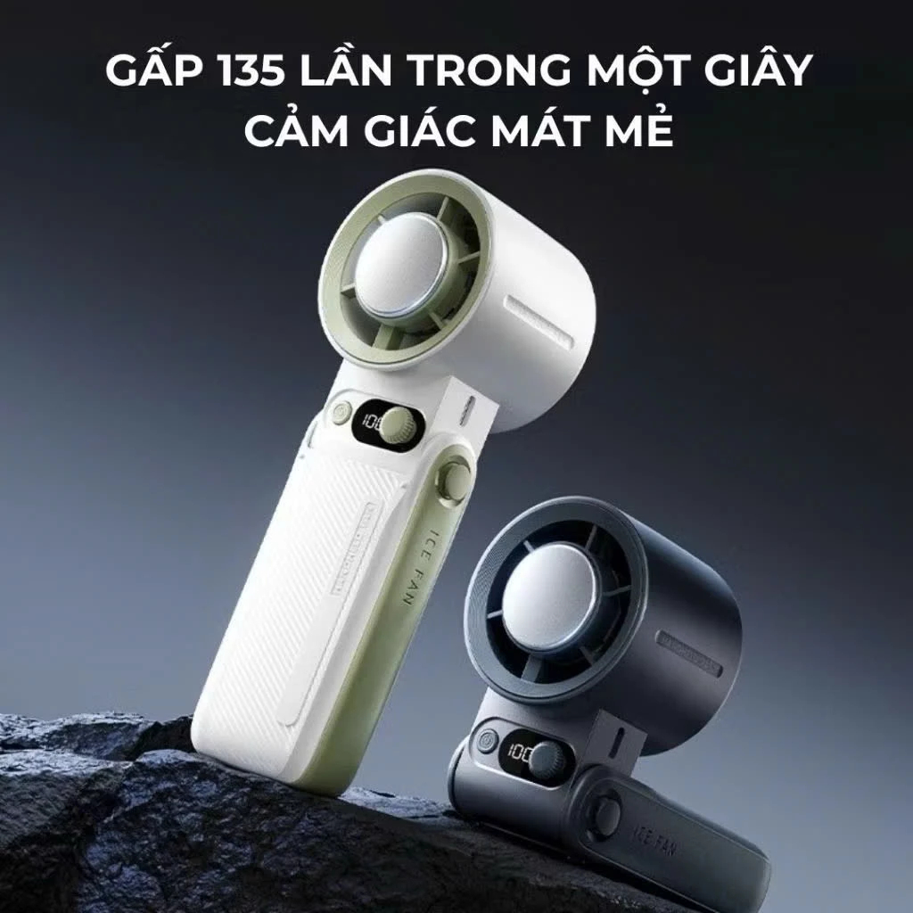 Quạt Cầm Tay Sò Lạnh A228, Quạt Cầm Tay Gấp Gọn, Có Sò Làm Lạnh Siêu Nhanh, Tốc Độ Gió Mạnh, Pin Trâu SP1
