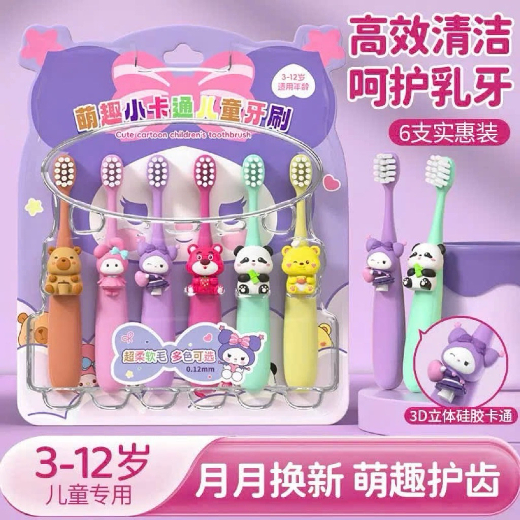 Set 6 bàn chải cho bé 3-10y