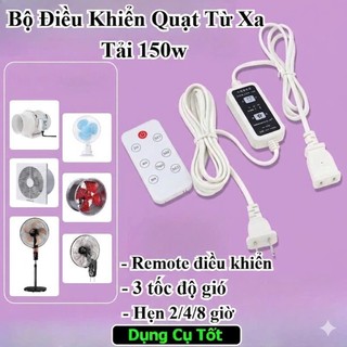 Bộ ổ điện khiển không dây quạt 3 chức năng, Biến Quạt Thường Thành Quạt Thông Minh 150W