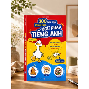 Sách in màu (KHỔ 16x24) - 200 bài học phân biệt ngữ pháp tiếng Anh- Giúp con học tốt!