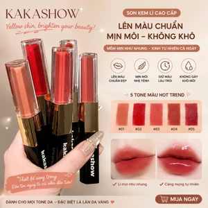 Son 2 đầu KAKASHOW Velvet Lip Cream chất son một đầu mịn lì , một đầu bóng nhẹ C701