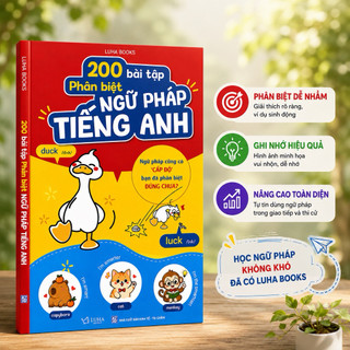 Sách - 200 Bài Học Phân Biệt Ngữ Pháp Tiếng Anh + Hôm Nay Con Không Trì Hoãn ( Có bán lẻ từng cuốn )
