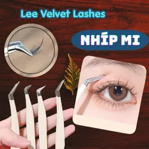 Nhíp gắp mi bằng thép chống ghỉ tĩnh điện cao cấp gắn mi giả và kích mí đa năng--LeeVelvetLashes