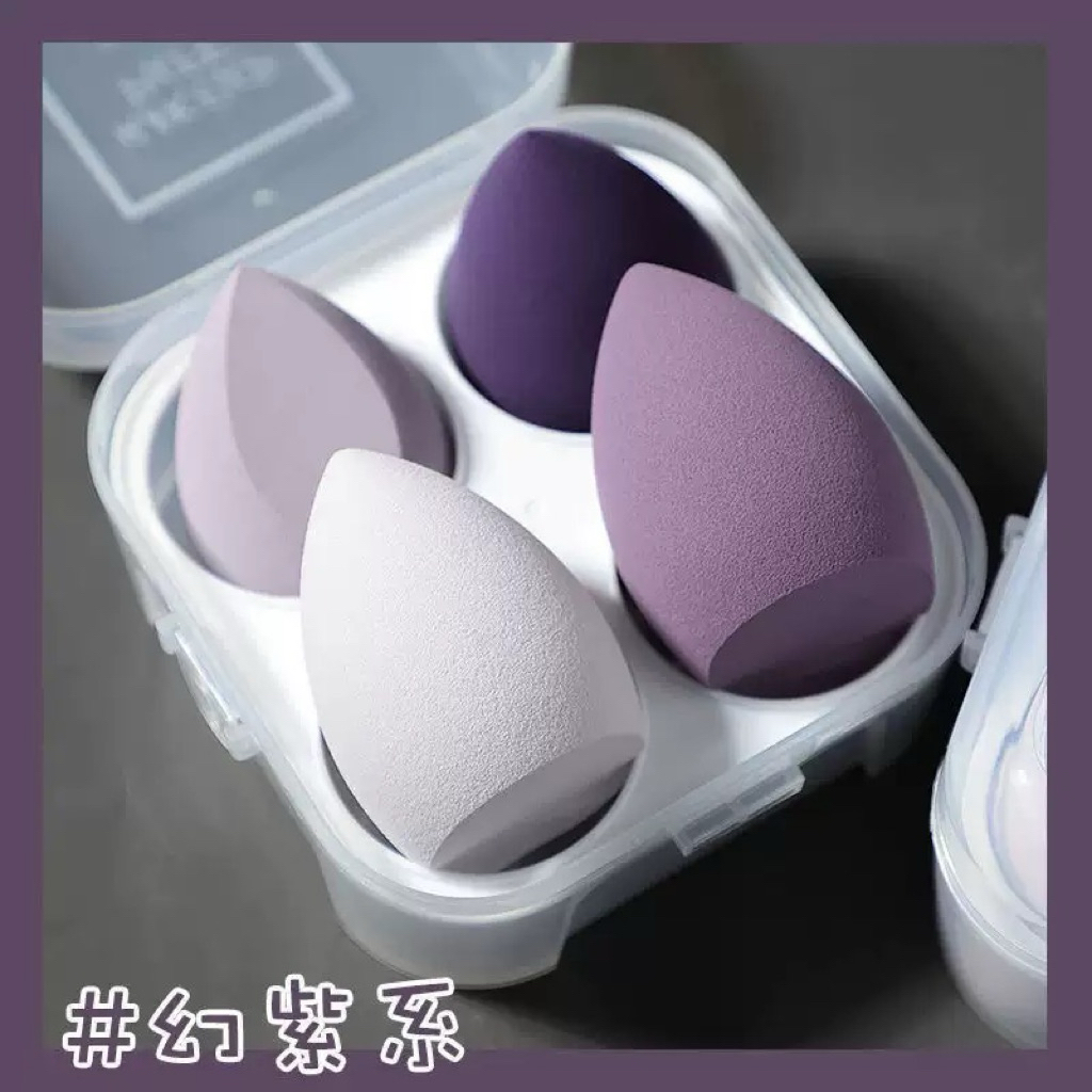 Combo 4 Bông Mút Màu Ngẫu Nhiên ( Mút Trang Điểm )