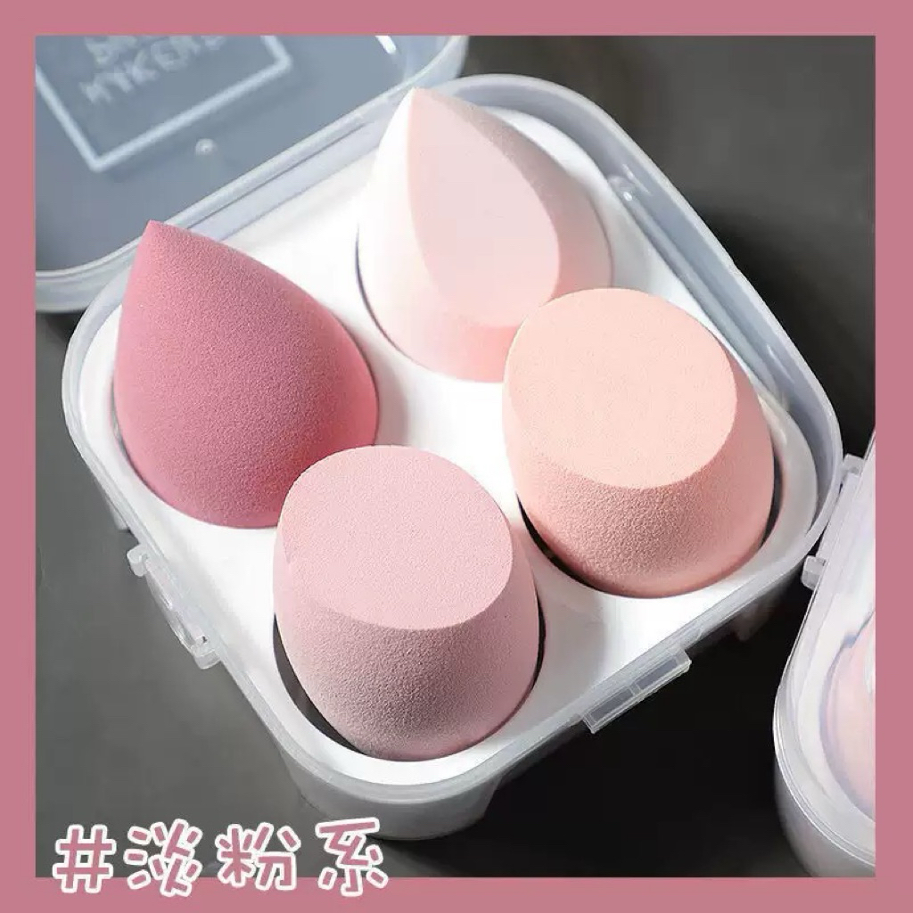 Combo 4 Bông Mút Màu Ngẫu Nhiên ( Mút Trang Điểm )
