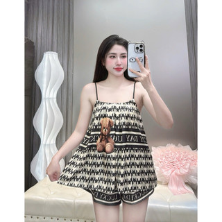 Đồ Bộ Pijama Lụa LaTin Tơ Tằm Thiết Kế Nữ (Có Túi 40kg-60kg)