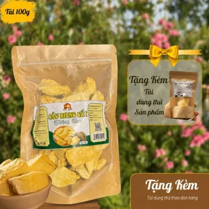 Sầu Riêng Sấy Thăng Hoa 100g - Bình Minh Farm Đắk Lắk | Sầu Riêng Sấy Giòn, Sầu Riêng Sấy Khô, Không Thêm Đường