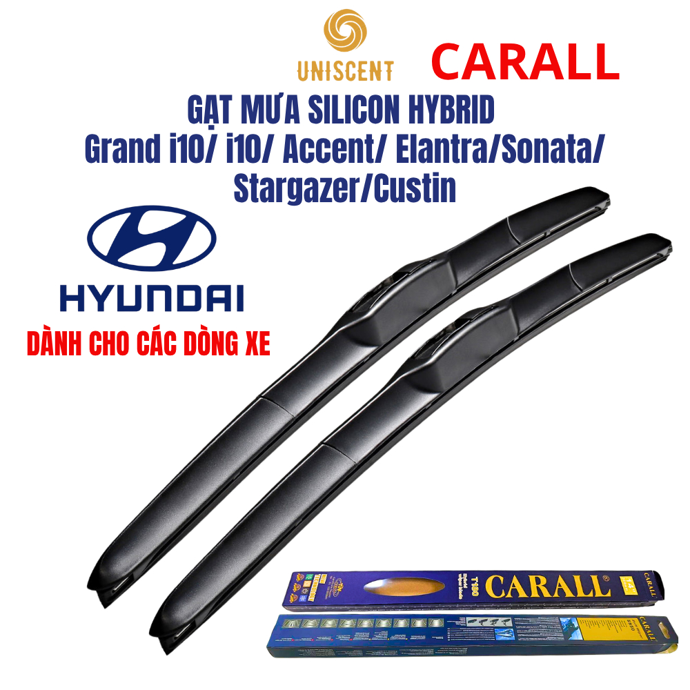 (Hyundai) 1 Cặp Gạt Mưa Ô Tô Silicon Hybrid Grand i10/ i10/ Accent/ Elantra/ Sonata/Stargazer/Custin