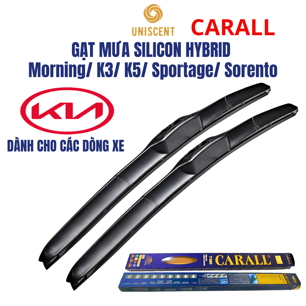 [KIA] 1 Cặp Gạt Mưa Ô Tô Silicon Hybrid Morning/ K3/ K5/ Sportage- Carall- Made In Japan