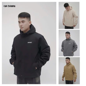 Áo Khoác Gió 2 Lớp chống nước, cản bụi,chống cản tia UV, có mũ liền chùm đầu rộng rãi, thoải mái