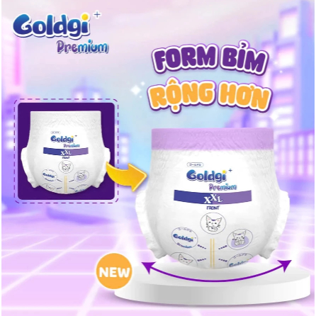 (Mẫu mới nhất) Bỉm dán/quần Goldgi+ Premium / X5 / ECO mới ra size Nb92/S84/M66/M60/L56