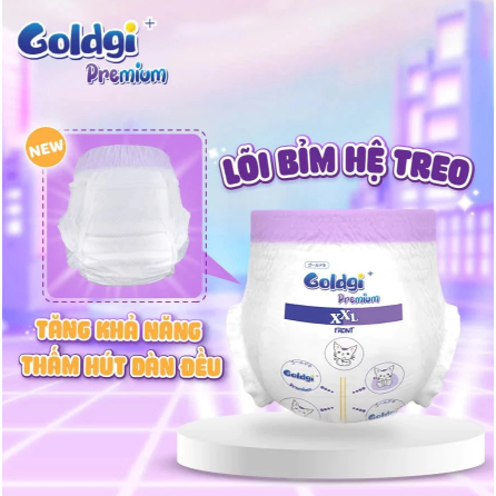 (Mẫu mới nhất) Bỉm dán/quần Goldgi+ Premium / X5 / ECO mới ra size Nb92/S84/M66/M60/L56