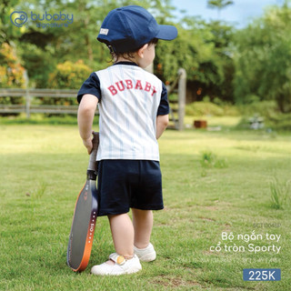 6m-4y| Bubaby Bộ ngắn tay cổ trong Sporty SCT1304SP cao cấp cho bé chất liệu mềm mại thoáng mát an toàn cho da