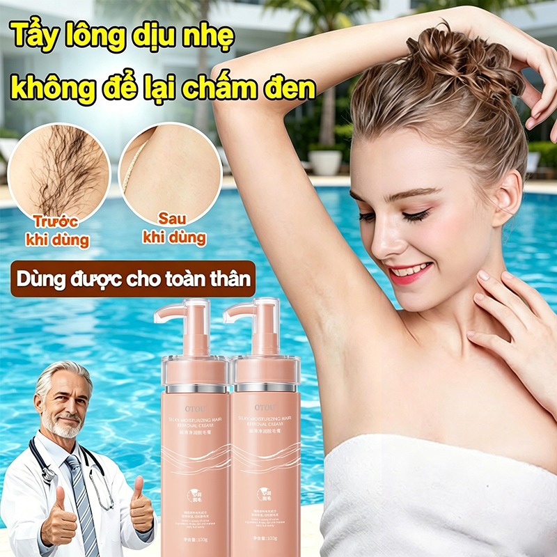 [MUA 2 GIẢM 51%] Kem Tẩy Lông OTOU Tẩy Lông Vùng Kín, Nách, Tay, Chân Nhanh Chóng Triệt Lông An Toàn Không Đau 150ml