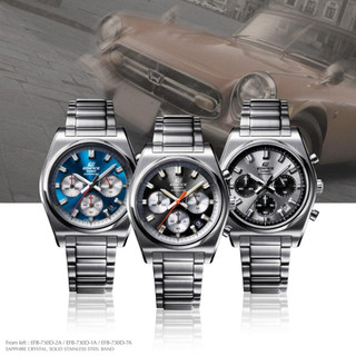 Đồng hồ nam dây da Casio Edifice EFB-730L-7AVUDF Kính Sapphire - Chống nước 100m | Edifice EFB-730L-7A