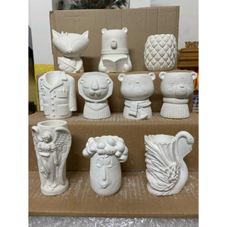 💥MUA 5 TẶNG 1💥Tô tượng thạch cao, Chậu thạch cao hình động vật, làm nến, lọ  đựng bút, chậu trồng sen đá xương rồng.