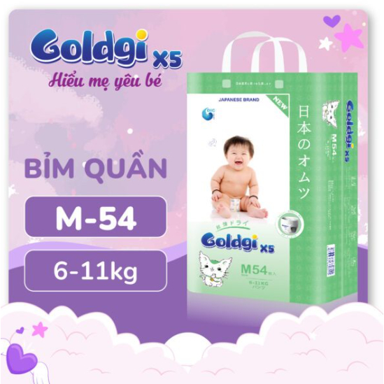 (Mẫu mới )Bỉm dán/quần Goldgi+ X5 / ECO quần dán đủ size Nb92/S84/M66/M60/L56/L48/XL46/XL44/XXL32