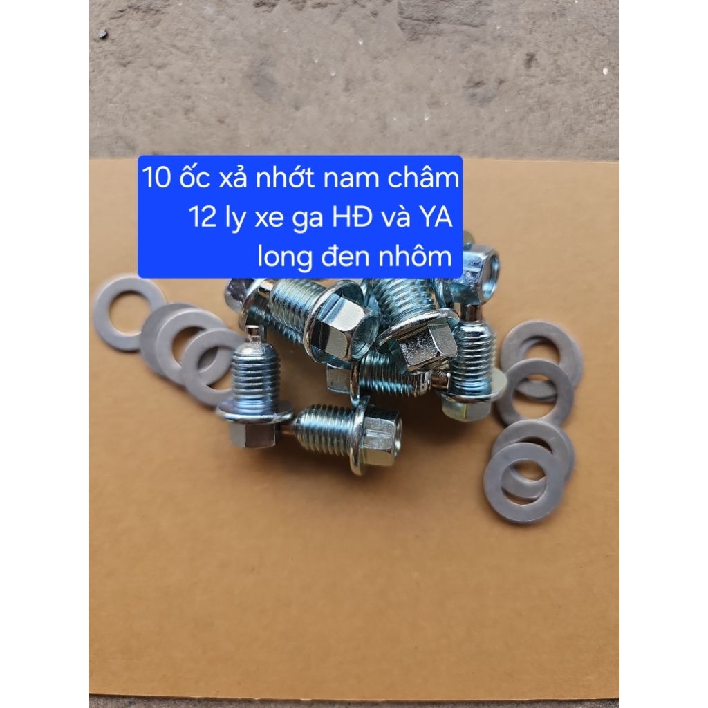 combo 10 ốc xả nhớt nam châm xe ga HĐ và YA vision leed Air Blade SH sirius jupiter exciter taurus xịn