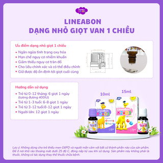 [DATE 4/2028] Vitamin LineaBon D3 K2 Nhỏ Giọt Hồng 15ml Hỗ Trợ Hấp Thu Canxi Tăng chiều cao