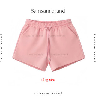 [CÓ TÚI QUẦN TIỆN LỢI] Quần short nữ dáng ngắn cạp cao phối dây rút chất nỉ tôn dáng năng động SAMSAM BRAND Q08