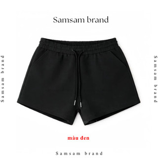 [CÓ TÚI QUẦN TIỆN LỢI] Quần short nữ dáng ngắn cạp cao phối dây rút chất nỉ tôn dáng năng động SAMSAM BRAND Q08
