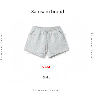 [CÓ TÚI QUẦN TIỆN LỢI] Quần short nữ dáng ngắn cạp cao phối dây rút chất nỉ tôn dáng năng động SAMSAM BRAND Q08