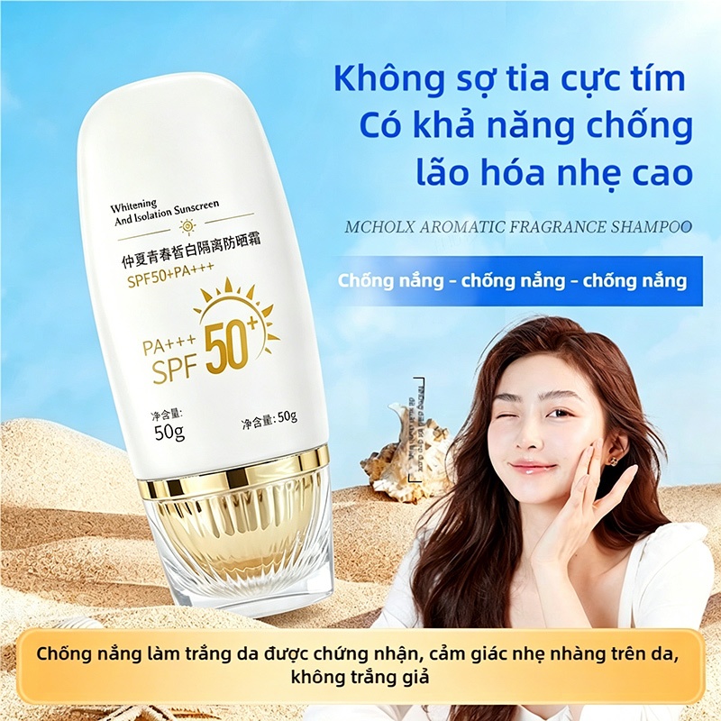 [MỚI HOT] Kem Chống Nắng Nâng Tone Sáng Hồng Tự Nhiên SPF50+ PA+++ Cho Mọi Loại Da 50g