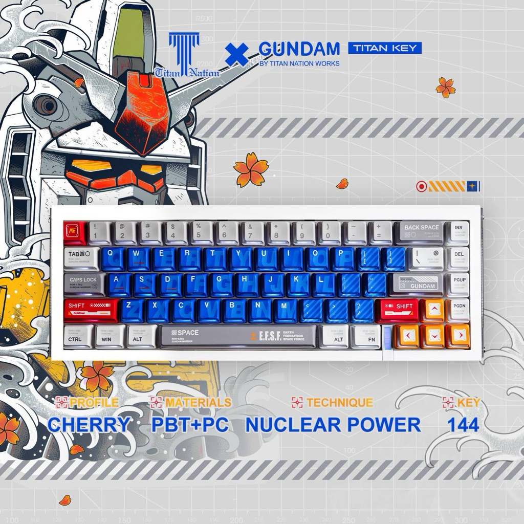 Keycap set Gundam from Titan Nation PBT+PC | BigBuy360 - bigbuy360.vn