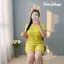 Đồ bộ Quần đùi Áo bèo ngực tay ngắn, Chất vải tole lanh mềm mát mịn, họa tiết dễ thương 40-75kg NaShop