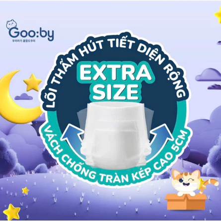 [TẶNG XE ĐẨY CÓ MÁI] Combo 04 Bịch Bỉm GOOBY EXTRA, Bỉm Chính Hãng, Bỉm Quần Dán Đủ Size