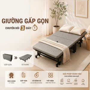 Giường Gấp Gọn Đa Năng Có Bánh Xe Thương Hiệu Tahou - Giải Pháp Tiết Kiệm Không Gian Hiệu Quả