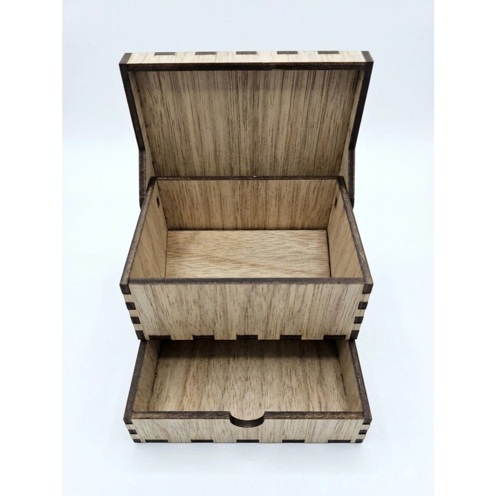 Hộp Gỗ Đựng Tăm Bông Thông Minh Rút Tự Động - Khay Đựng Tăm Bông Decor Bàn Trang Điểm ( Mẫu T73 )