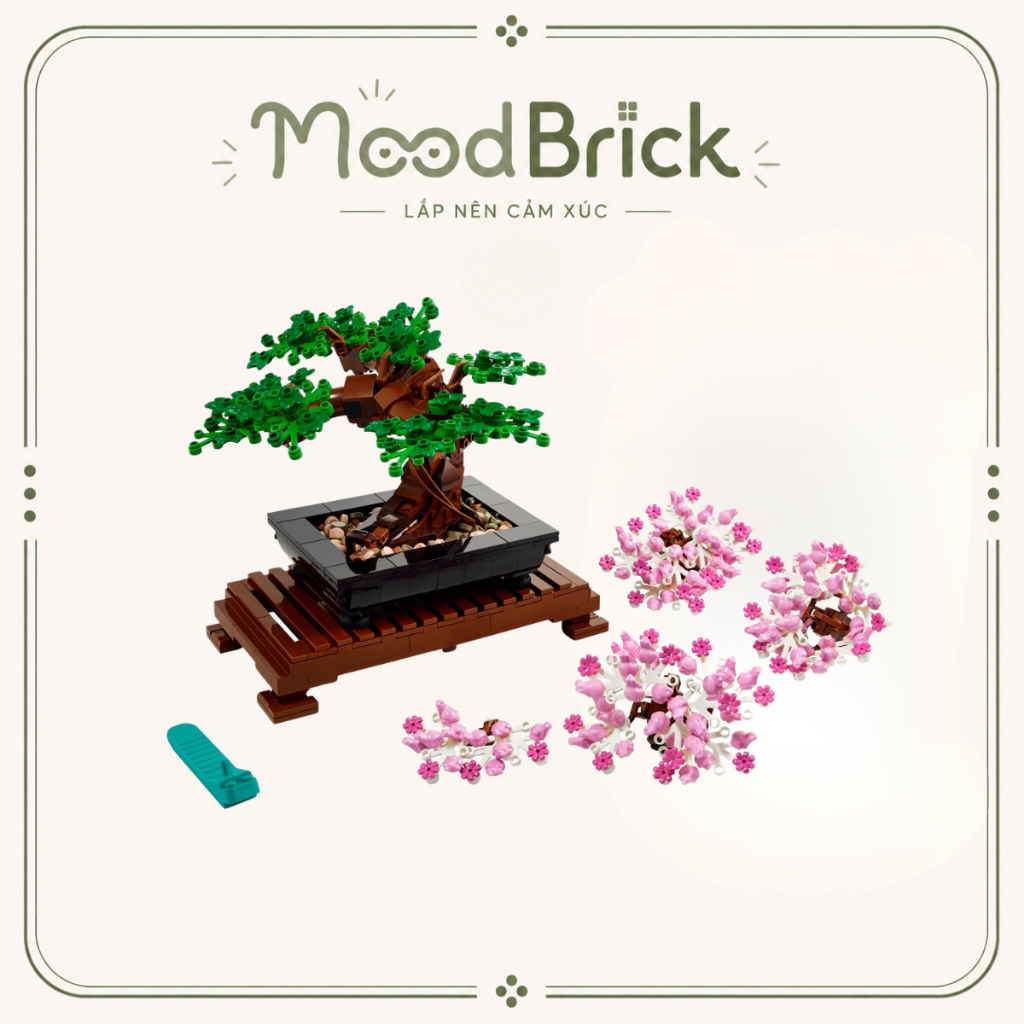 Đồ chơi lắp ráp Cây Bonsai nghệ thuật - Xếp hình trang trí thông minh MooBrick