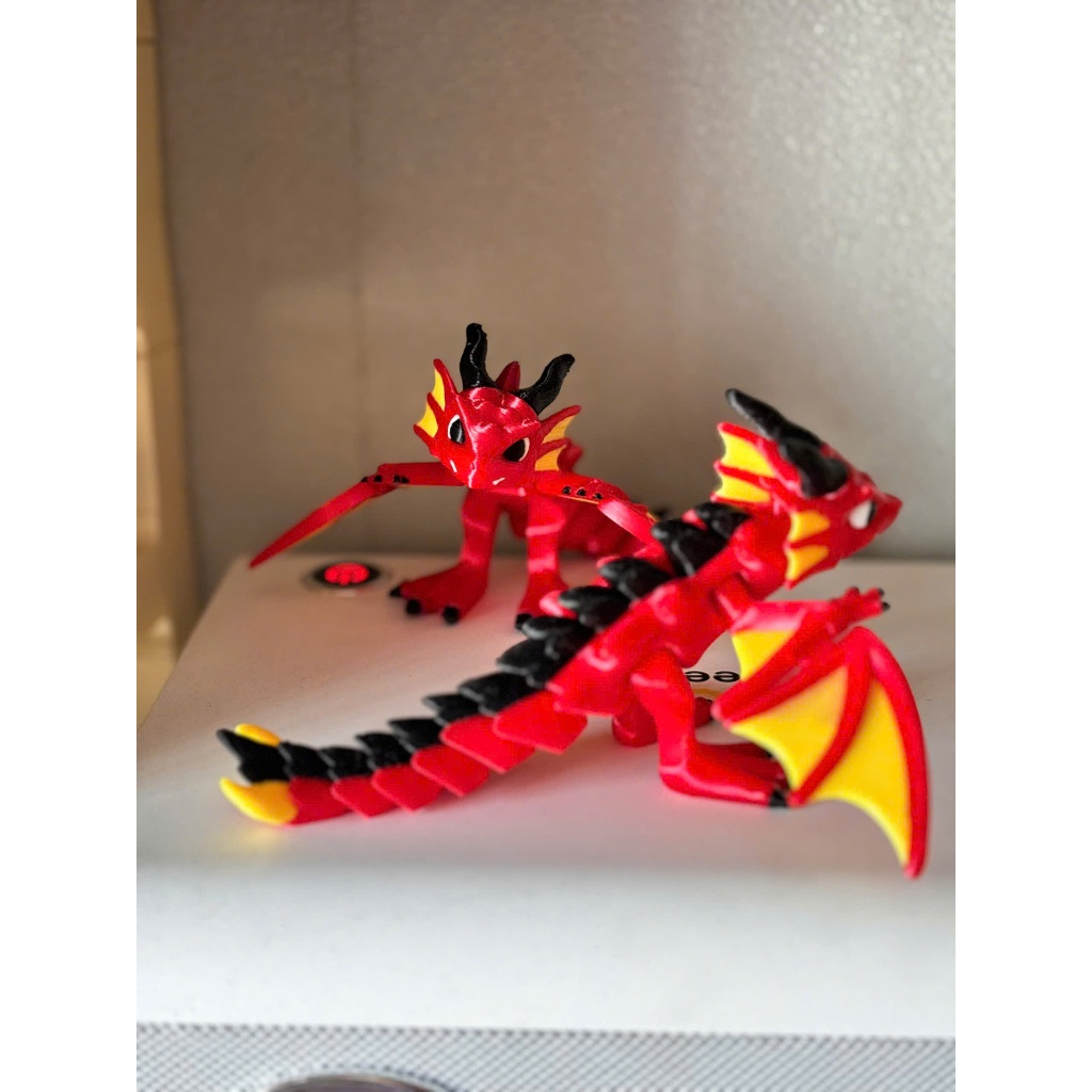 Rồng In 3D Khớp Cử Động Mini Siêu Dễ Thương – Đồ Chơi Rồng Mô Hình Trang Trí Bàn Học,Quà Tặng Độc Lạ