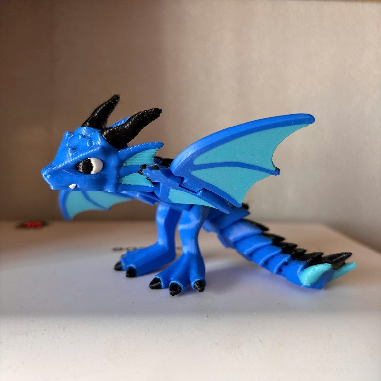 Rồng In 3D Khớp Cử Động Mini Siêu Dễ Thương – Đồ Chơi Rồng Mô Hình Trang Trí Bàn Học,Quà Tặng Độc Lạ