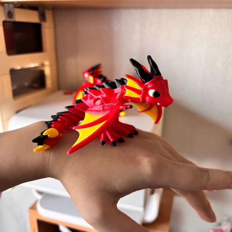 Rồng In 3D Khớp Cử Động Mini Siêu Dễ Thương – Đồ Chơi Rồng Mô Hình Trang Trí Bàn Học,Quà Tặng Độc Lạ