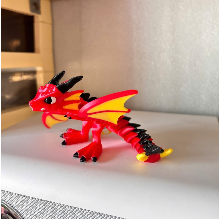Rồng In 3D Khớp Cử Động Mini Siêu Dễ Thương – Đồ Chơi Rồng Mô Hình Trang Trí Bàn Học,Quà Tặng Độc Lạ